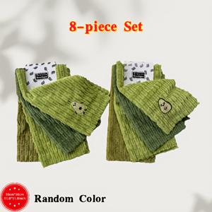 TEMU 8개 세트 자수 주방 행주, 다양한 색상, 빠른 건조 흡수력 강한 청소 천, 부드럽고 통기성 좋은 두꺼운 대형 30cm x 30cm 주방 타월, 욕실 핸드타올, 초부드러운 워시클로스, 차량 청소용 걸레, 테이블 매트, 내열 식기 및 유리 청소 천, 다목적 멀티페이퍼|수건|식기건조기