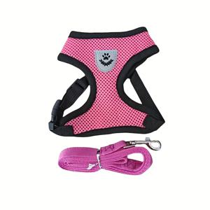 TEMU 개용 하네스 리쉬, 메쉬 펫 칼라, 반사 기능 강아지 통기성 리쉬, 조절 가능한 애완동물 액세서리 크리스마스 선물