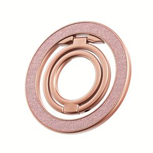 TEMU 2025년형 최신형 범용 휴대폰 양면 마그네틱 홀더 아이폰 호환, 반짝이는 메탈 핑거링 접이식 휴대폰 스탠드 360° 회전 휴대용 메탈 브래킷