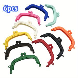 TEMU 4/6개 컬러 키스 잠금 지갑 프레임 - 폴리레진 & 메탈 가방 잠금 장치 - 수제 지갑 & 지갑을 위한 달콤한 사탕 톤 장식, DIY 지갑 제작