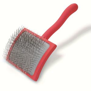 TEMU 골든두들, 래브라도듀들, 푸들을 위한 프로페셔널 슬리커 브러시 - 미끄럼 방지 인체공학 핸들, 부드러운 각진 솔로 털 정리, 탈모 감소 및 시간 절약, 편안한 그립감, 쉬운 세척 소재의 대형 강아지 빗