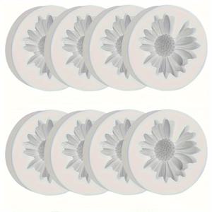 TEMU 8pcs 다이즈 꽃 실리콘 모양 캔들, 3D 꽃 장식 모양, DIY 티라이트 캔들 양조제 왁스 에폭시 수지 콘크리트 캐스팅 폴리머 클레이 공예