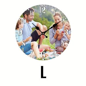 TEMU 개인화된 사진 벽 시계 - 가족 피크닉 디자인, 현대적인 둥근 배터리 구동 (AA 포함되지 않음) 장식 시계, 거실 또는 침실용, 조용하고 자동으로 꺼짐, 나무 프레임, 거실용 시계, 침실 액세서리, 자연적인 배경 장식, 배터리 구동 시계|벽시계|벽시계