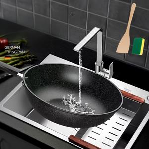 TEMU 미리 마트린된 주철 웍, 평평한 바닥 – 팬케이크, 볶음, 고기 구이 요리에 적합한 11/12/13인치 조리 면적 – 인덕션, 가스, 야외 캠핑용 경량 논스틱 프라이팬 – 가정 및 레스토랑 사용에 적합.