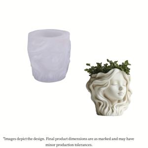 TEMU 애니메이션 캐릭터 실리콘 몰드 - 양초, 레진, 석고 공예 제작에 적합 - 양초 프로젝트에 이상적 - 귀여운 메이크업 홀더, 다육이 화분, 스타일리시한 방 장식 (인어 머리 테마)