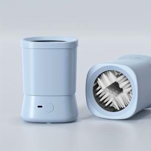 TEMU 3가지 색상으로 제공되는 애완동물 발 세척기 - 클리닝 태블릿 4개, 발 세척 컵, 발 세척 컵, 360도 세척 포함 - 고양이 및 강아지 가정용으로 적합 - 애완동물 그루밍용 전동 발 클리너