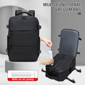 TEMU 론케 진공 압축 백팩 - 항공사 승인 캐리온 (오버헤드 수하물 가능), 헤비듀티 지퍼, 넉넉한 여행 및 비즈니스 백팩, 노트북 수납 공간, 물병 포켓, 조절 가능한 어깨끈 - 가벼운 주머니, 세련된 디자인, 안전한 지퍼 잠금장치
