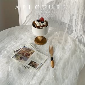 TEMU 인스타 스타일 플리츠 오간자 메쉬 배경 장식, 주얼리, 네일 아트, 뷰티 포토그래피 소품, 화장품, 보석 광고 촬영용, 라이브 스트리밍 데스크탑 장식, 휴가 사진 촬영 배경