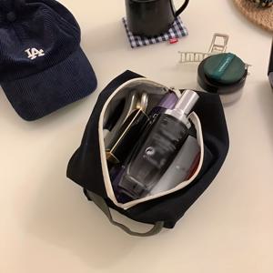 TEMU 여성용 소형 메이크업 파우치 - 지퍼가 있는 내구성 여행 화장품 가방, 넉넉한 스테이셔너리 정리함 - 여행자와 정돈을 좋아하는 여성에게 완벽한 선물, 사계절 사용 가능