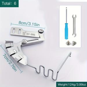 TEMU SY-995 올스틸 멀티펑셔널 포인원 인레이 로프 풀러, 부티크 랩핑 로프 풀러 세트, 베개 커버 제작용 특수 풀러, 평면기 동시화 기계 호환 가능