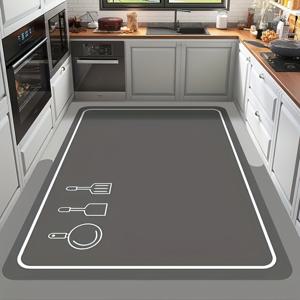 TEMU 대형 주방 카펫 1개, 전체 커버리지 주방 러그, 미끄럼 방지 규조토 먼지 매트, 복도 카펫, 현관 매트, 빠른 건조 및 흡수성, 세탁기 사용 가능, 욕실 및 화장실 문 매트.