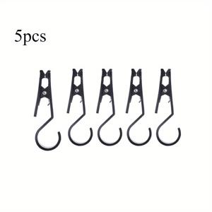 TEMU 1세트 5개 멀티 기능 캠핑 후크 - 야외 천막, 텐트 및 천막 매달기용 미끄럼 방지 디자인의 휴대용 텐트 클립, 캠핑 필수품 | 세련된 디자인 | 안전한 매달기 클립, 캠핑 장비
