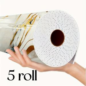 TEMU 5롤 대리석 스타일 자체 접착 벽지, 118인치 x 15.7인치, 방수 및 오일 저항성 장식용 스티커 - 거실, 주방, 욕실, 테이블탑 등 다양한 공간에 적합