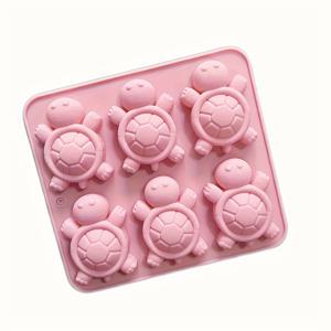 TEMU 1개 여름 필수품 6종 거북이 몰드 세트, 콜드 프로세스 비누 만들기용 캐릭터 몰드, 레진 주조 몰드