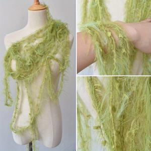 TEMU 1야드 또는 5야드 옵션 - 우아한 플러시 프린지 레이스 트림 - 부드럽고 가벼운 웨딩 데코, 의류 소재, 홈 데코 - 재봉틀용 연속 공급, 뜨개질 및 공예 프로젝트, 레이스 트림, 정교하게 마감된 가장자리