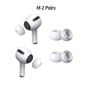 TEMU [2쌍] 에어팟 프로 및 에어팟 프로 2용 교체 이어팁 (소음 감소 구멍 포함), 휴대 및 교체 용이, 충전 케이스에 적합