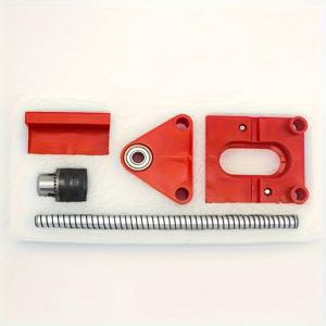 TEMU 목공용 조절식 드릴 지그, 정밀한 정렬을 보장하는 캐비닛 포지셔닝용 플라스틱 공구, 내구성이 뛰어나고 빨간색으로 제공됩니다.