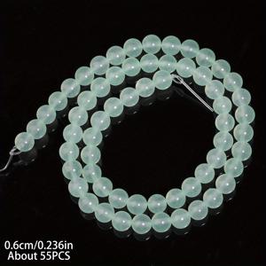 TEMU TTUIJI 천연 스톤 라이트 그린 칼세도니 비즈 6mm 8mm 10mm 원형 스페이서 비즈, DIY 핸드메이드 팔찌 목걸이 귀걸이 제작용, 독특한 선물 아이디어, 주얼리 만들기 소재, 우아한 디자인의 매끄러운 질감
