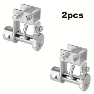 TEMU 2개 세트 헤비듀티 트럭 텐셔너 - 세미트럭 & 트레일러용 범용, 고강도 스틸 구조 및 이중 원추형 톱니 기어 메커니즘, 견인 후크, 자전거, 장비 안전 고정 (비전동)