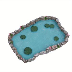 TEMU 대리석으로 만든 연꽃이 있는 작은 젠 정원 분수 - 책상, 수족관, 요정 정원, 분재 및 파티오 장식에 완벽한 잔잔한 레진 물놀이 장식품