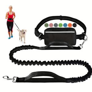 TEMU 조절 가능한 강아지 리드줄 & 허리 팩 콤보 - 안전 스트랩이 있는 핸즈프리 애완 동물 캐리어, 소형견 및 중형견용 휴대용 강아지 산책 하네스, 소형견용 강아지 리드줄, 강아지 하네스, 소형견용 강아지 하네스, 강아지 액세서리, 강아지 산책 액세서리