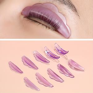 TEMU 10개입 립스 리프트 실드, 접착제 없는 셀프 스티키 속눈썹 리프팅 로드, 라미 람네이션 롤러 컬러 패드 소프트 속눈썹 퍼밍 로드 재사용 가능