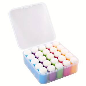 TEMU 25개 스펀지 도버 세트 (보관 케이스 포함) - 잉크, 분필, 페인트 도포에 이상적 - 스텐실링 및 디테일 효과에 완벽, 전문가용 아트 도구