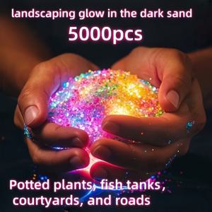 TEMU 5000개입 정원 야광 모래 - 정원, 결혼식, 파티, 축제 및 수족관 장식용 - 야외 조경, 도자기, 미니, 재사용 가능한 원예 액세서리 및 용품.