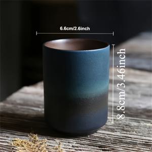 TEMU 일본 세라믹 커피 머그컵 - 그라데이션 옴브레 디자인, 보온 보냉 재사용 가능 대형 컵, 핸드워시 전용, 가정 및 식당 사용에 적합