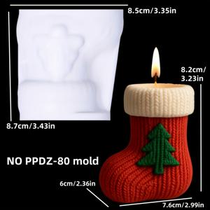 TEMU 크리스마스 양말 캔들 몰드 - 레드 디자인, 무독성 실리콘 캔들/비누/장식 몰드, DIY , 테이블 센터피스 - 축제 크리스마스 선물 아이디어, 크리스마스 캔들 홀더, 시즌 크래프팅, 외관, 질감 표면, 계절별 공예 프로젝트,크리스마스 장식품 만들기,실리콘 캔들 몰드,휴일 공예 몰드,불규칙한 모양의 몰드,질감 표면 몰드,상세 질감 몰드