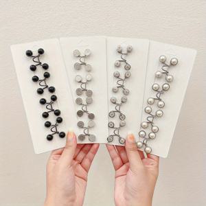 TEMU 8개 세트, 스타일리시한 무봉제 허리조절기 - 여성용 메탈 버클 디자인, 청바지 허리 조정 가능, 탈부착 쉬운 설치, 완벽한 선물