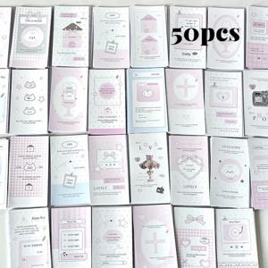 TEMU 50개 심플 스타리 룸 귀여운 무가치 INS 스티커 매트 필름 선물 포장 봉인 라벨