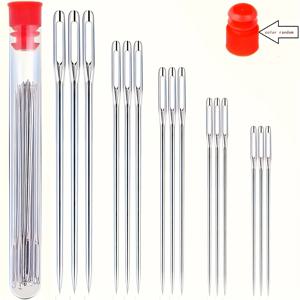 TEMU 가정용 공예를 위해 설계된 큰 눈 바늘 15개 세트입니다. 특수 대형 구멍 바늘은 노인들이 퀼트를 바느질하기에 적합하며, 섬세한 대형 자수 및 십자수 바늘도 포함되어 있습니다.