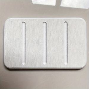 TEMU 1개 빠른 건조 규조토 비누 받침대 - 흡수력 좋은 자가 배수 직사각형 홀더, 패셔너블 그레이, 욕실 카운터탑용, 비누 및 칫솔에 적합