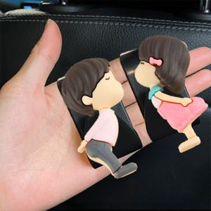 TEMU 남아 여아용 귀여운 차량용 후크 2개 세트, 차량 시트 뒷면 다용도 수납 후크