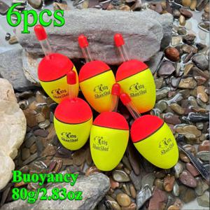 TEMU 바다 낚시용 EVA 낚시 부유체 6개 세트. 효과적인 부유 및 낚시를 위한 넓은 배, 암초 낚시에 적합.
