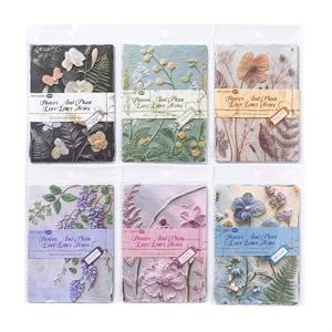 TEMU 6팩 (총 138장) 플로럴 보타니컬 종이 - 빈티지 식물 디자인, 스크랩북용 논스틱 크래프트 시트, DIY 저널링, 웨딩 - 다이컷 머신 및 재봉과 호환 가능, 카드 만들기, 앨범 장식, 선물 포장, 공예용 꽃꽂이, 정교한 텍스처 표면, 섬세한 디테일, 매끄러운 질감, 저널 애호가를 위한 우아한 플로럴 패턴