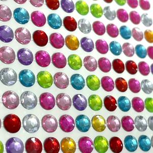 TEMU 260개 반짝이는 라인스톤 스티커 - 6mm(0.24인치) 자체 접착 패치, DIY 주얼리 만들기, 공예 및 예술 프로젝트용 생생한 색상, 무알코올, 크래프트 스티커|생생한 스티커 색상|무알코올 스티커, 라인스톤 주얼리