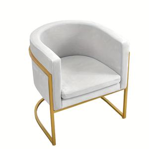 TEMU 2개입 탄성 초극세사 은색 여우 벨벳 철제 클럽 의자 커버 (쿠션 커버 포함)