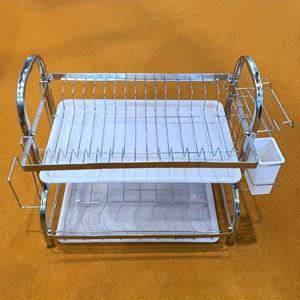 TEMU 스텐리스 스틸 주방 식기 건조대 (배수 트레이 포함) - 접시, 그릇, 젓가락 등에 적합한 다기능 조리대 정리함 - 가정 주방을 위한 공간 절약형 수납 솔루션|식기건조대