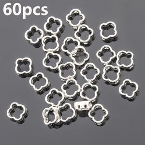 TEMU 120개/60개/8mm 비즈 및 비즈 모음, 사잇 꽃 링 스페이서, 심플 사각형 루스 스페이서 비즈, 속이 빈 구멍이 있는 봉투형 비즈, 직선 구멍이 있는 속이 빈 복숭아꽃 봉투형 비즈 프레임, 뒷 구름 통로 구멍 평면 비즈