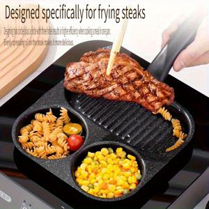 TEMU 캐스트 아이언 논스틱 프라이팬, 팬케이크 및 버거에 적합, 식기세척기 사용 가능, 인덕션 호환, 가스 및 전기 스토브 사용 가능, 아침 식사용 이상적인 주방 도구, 스타일리시한 현대적인 디자인, 스테이크, 계란, 팬케이크에 적합