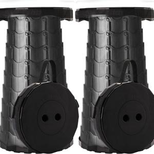 TEMU 2개입 - 업그레이드된 접이식 스툴 - 두꺼운 휴대용 접이식 스툴 - 텔레스코픽 스툴 - 낚시, 하이킹, 바베큐, 파티, 야외 활동에 적합