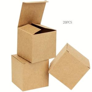 TEMU 20개 세트 견고한 크래프트 종이 선물 상자 - 사각형 오픈 내부 디자인, 보석류/소품/파티 선물용, 소규모 비즈니스 및 개인 사용 가능, USPS/FedEx/캐나다 우편 호환, 천연 질감 패키지, 디자인, 수제 컨테이너, 공예 애호가를 위한 튼튼한 포장 박스