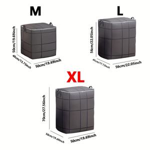 TEMU 접이식 옷장 수납백, 대용량 수납박스, 손잡이 이중 지퍼 의류 및 이불 정리백, 이사, 여행, 수납 바구니, 침대 밑 수납백에 적합|가방|이불|수납정리함