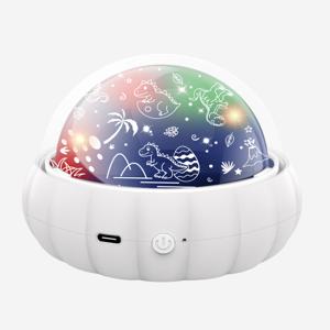 TEMU 2-in-1 별 프로젝터 LED 무드등, 침실용 이너룸 램프, 공룡 & 달과 은하계 360° 회전형 컬러체인징 크리스마스 조명, 베프를 위한 선물