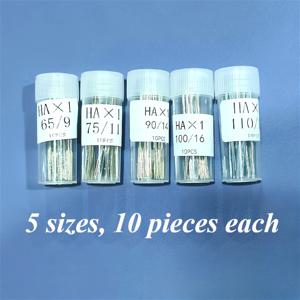 TEMU 50개 재봉틀 바늘 세트 (보관 케이스 포함) - 싱어, 브라더, 자노메 등 호환 가능 - 홈세탁 및 DIY 공예 필수품