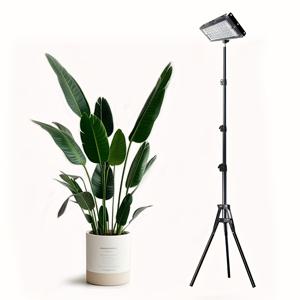 TEMU 스탠드형 LED 식물 성장등, 63인치 조절 가능한 삼각대 포함, 4H/8H/12H 타이머, 10단계 밝기 조절 가능, 실내용 풀 스펙트럼 플라워 라이트, 키 큰 식물에 이상적