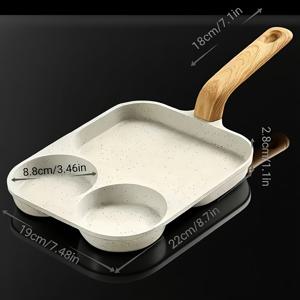 TEMU 3-in-1 무반죽 아침식사 팬 - 인덕션 & 가스 호환 알루미늄 프라이팬, 오믈렛·스테이크·토스트용 - 균일한 열 분배, 쉬운 세척, 다용도 주방 조리기구