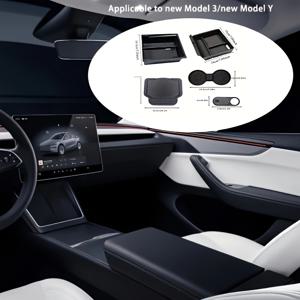 TEMU YRCX 차량은 TESLA 모델 3 /모델 Y 준파이어 2024-2025에 적합하며, 센터 콘솔 팔걸이용 5피스 실내 수납 박스 세트를 특징으로 하며, 대시보드를 효과적으로 정리합니다.